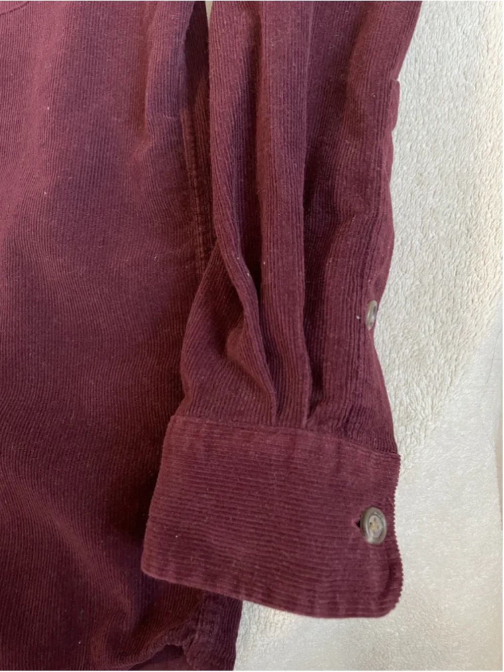 Polo Ralph Lauren Corduroy Shirt Men’s M Red Burgundy Classic Long Sleeve